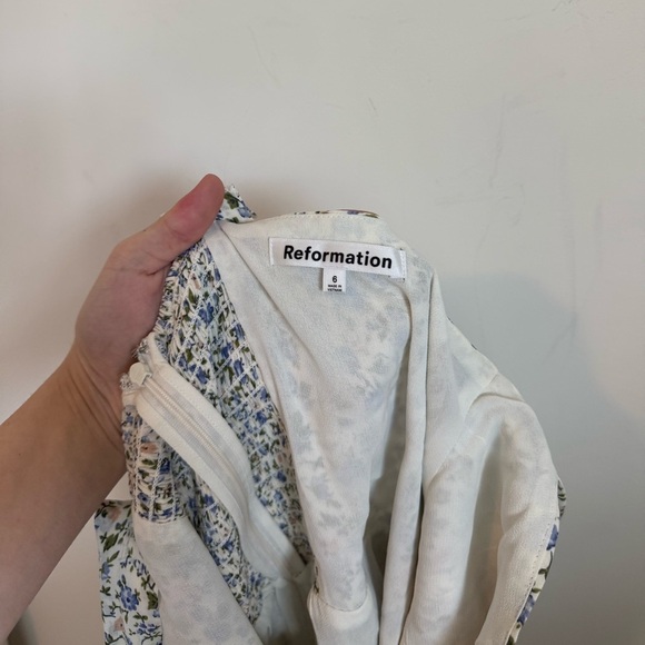 Reformation Taiga Mini Dress Floral Pixie Size 6 - Picture 7 of 7